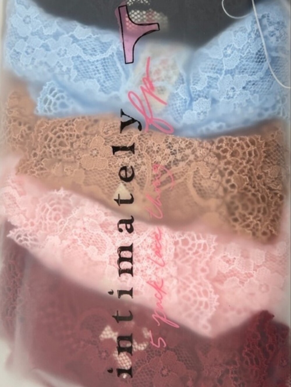 INTIMATELY BY FREE People Lace Low-Rise Thong Panties Set of 5 Colors NWT MED - Picture 5 of 13